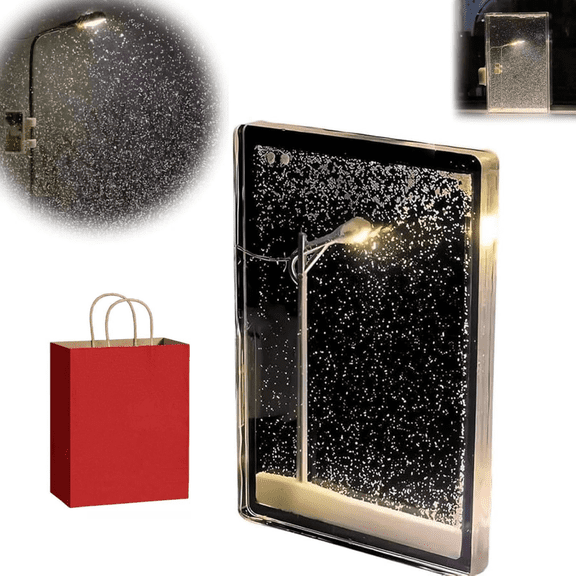 DIY Snow Scenery Night Light,2026 New Handmade DIY Christmas Snowy Night Street Lamps Night Light,Snow Scenery Street Lamp Snowflake Lamp for Bedroom Christmas Indoor Party Decoration with Boxes