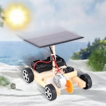 DIY Solar Powered Car Kit, STEM Science Experiment Toy, Transparent Gear Model for Kids, Educational Engineering Project, School Science Fair, No Battery Needed