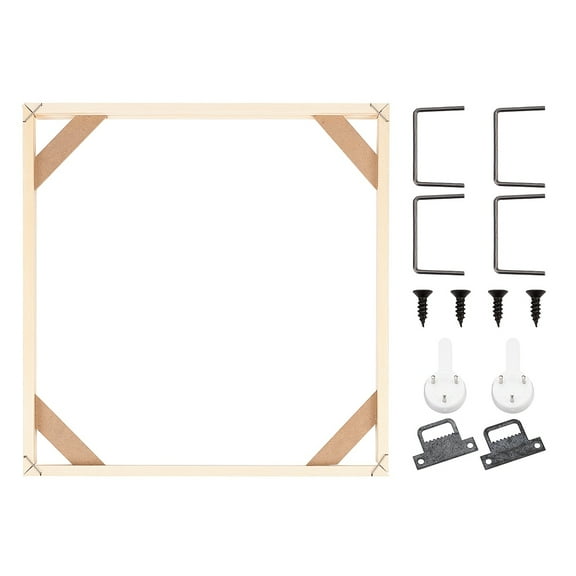 DIY Solid Wood Canvas Frame Kit Wooden Art Frames for Oil Painting & Wall Art with Wood Stretcher Bars Black 402x23x11.5mm
