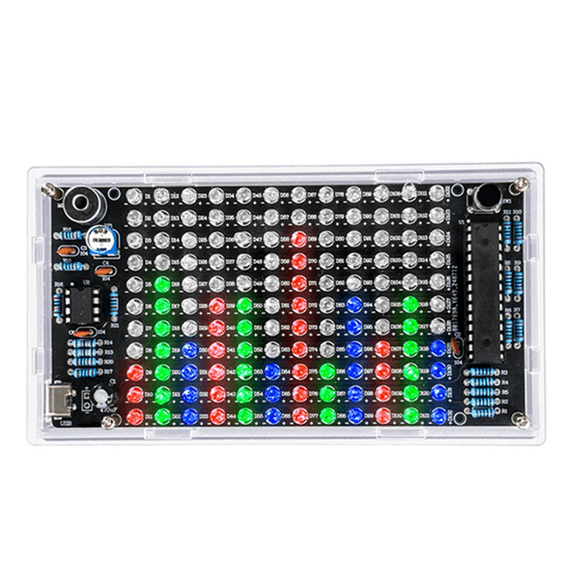 DIY Sound Control LED Music Spectrum Rhythm Light Kits Audio Frequency Display PCB Soldering Project Practice Solder Kit,1 * DIY LED Music Spectrum Light kit