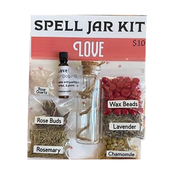 DIY Spell Jar Candle Making Kit, Create Your Own Magical Aromatherapy Jars with Herbs Candles Charms, Relaxation Meditation Gift Set, Witchcraft Supplies