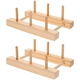 thumbnail image 1 of DIY Spool Holder Braid Tool 2 Pcs Sewing Thread Wooden Stand Yarn Organizer Storage Rack Household, 1 of 6