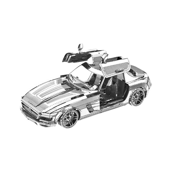 DIY Sports Car Model Kit, 5.12in Assembled Size, No Glue, Detailed Design, for Hobbyists, Teenagers, Desk Decoration