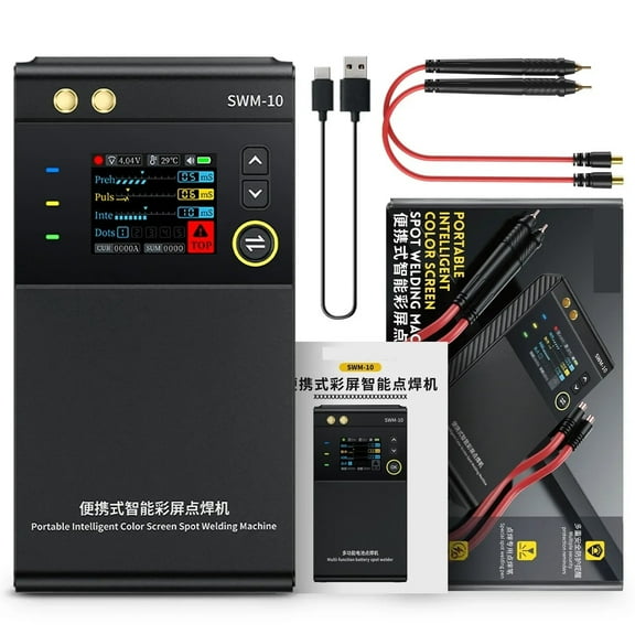 DIY Spot Welder With TFT Color Screen,5000mah Handheld Spot Welding Machine For 0.25mm Nickel Sheet 18650 Battery Welding ,Easy to Use