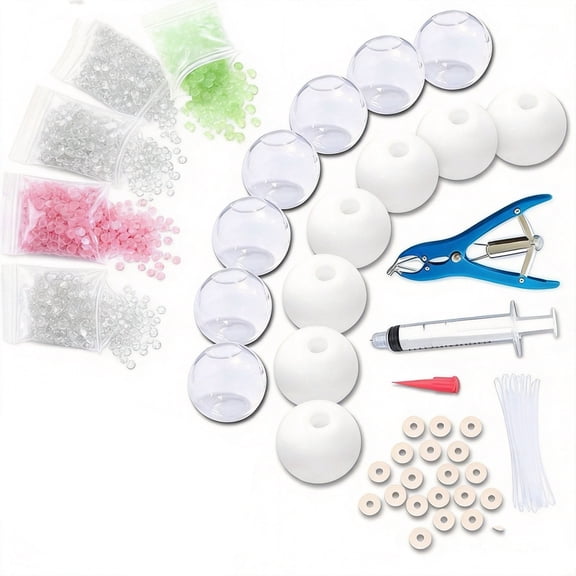 DIY Squeeze Ball Making Kit Stretch TPR Empty Skins Full Craft Tools Multi Color Fillers Party Craft Supply