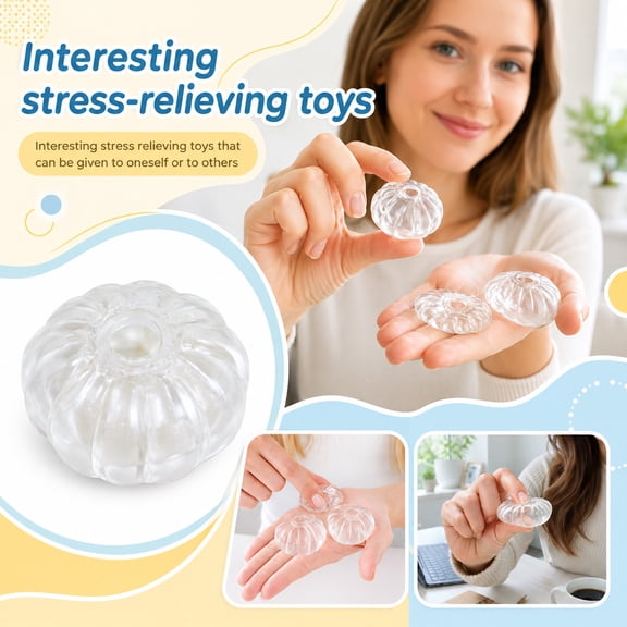 DIY Squishy Making Kit, Empty Stress Balls, Blank Hollow Ball Covers For Building Personalized Reusable Squeeze Toy, Great For Home Class Craft And Gifting, 1 Pcs, Pumpkin