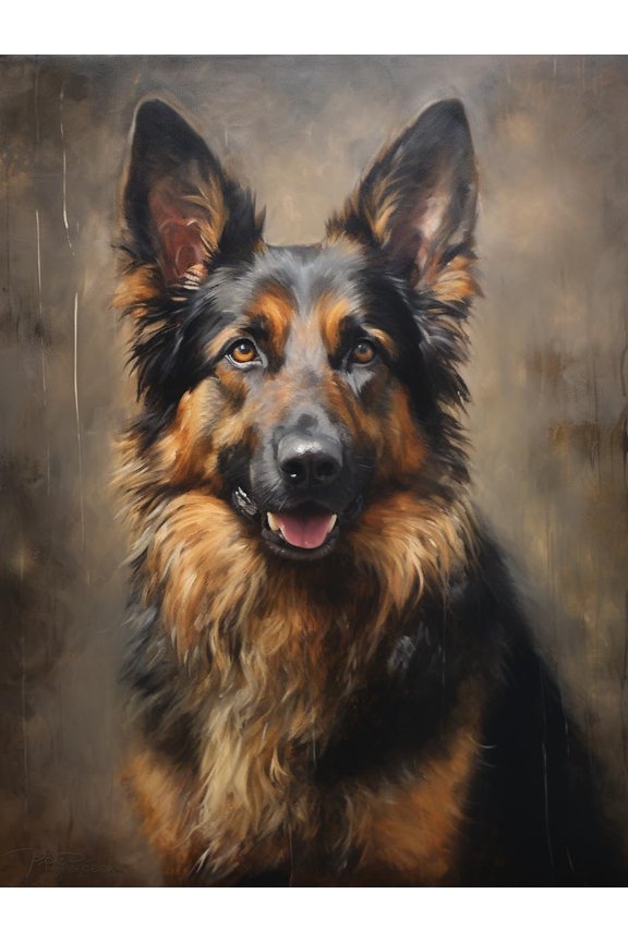 DIY Stamped Cross Stitch Kits for Beginners Easy German Shepherds 11CT Needlepoint Embroidery Counted Cross Stitch Kits Art Craft Wall Decoration and Gift 40x50cm(4)
