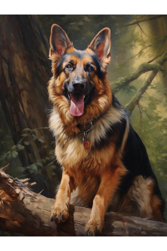 DIY Stamped Cross Stitch Kits for Beginners Easy German shepherds 11CT Needlepoint Embroidery Counted Cross Stitch Kits Art Craft Wall Decoration and Gift 40x50cm(1)