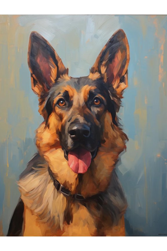 DIY Stamped Cross Stitch Kits for Beginners Easy German shepherds 11CT Needlepoint Embroidery Counted Cross Stitch Kits Art Craft Wall Decoration and Gift 50x65cm(3)