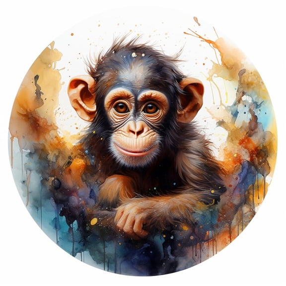 DIY Stamped Cross Stitch Kits Cute Monkey for Beginners Easy 11CT Needlepoint Embroidery Counted Cross Stitch Kits Art Craft Wall Decoration and Gift 35x35cm
