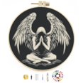 thumbnail image 1 of DIY Stamped Cross Stitch Kits Praying Angel with Wing Easy for Beginners with Hoop 11CT Counted Embroidery Needlepoint Crafts Arts for Handmade Enthusiasts and Home Decor 30x30cm(1), 1 of 8