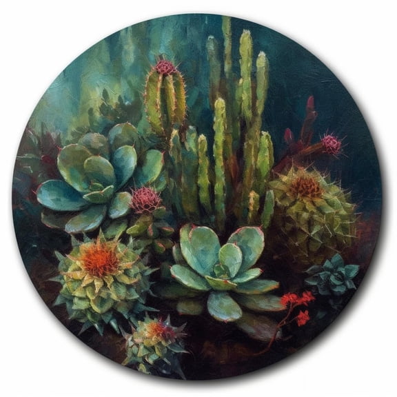 DIY Stamped Cross Stitch Kits Vintage Cactus Succulent for Beginners Easy 11CT Needlepoint Embroidery Counted Cross Stitch Kits Art Craft Wall Decoration and Gift 35x35cm