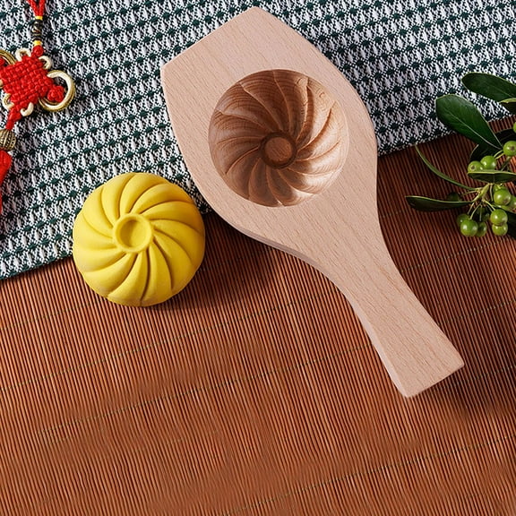 DIY Steamed Bun Mold, Wooden Moon Cake Mold, Flower Shape Cookie Stamps, Mid-Autumn Festival Wooden Baking Tool, Ideal for Creating Decorative Pastries for Holidays or Daily Baking