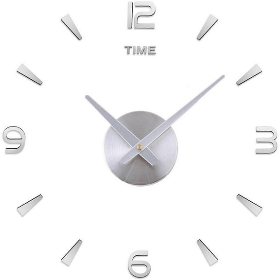 DIY Stereoscopic Frameless Wall Clock Large Number Sticker Clock Good as Housewarming Gift