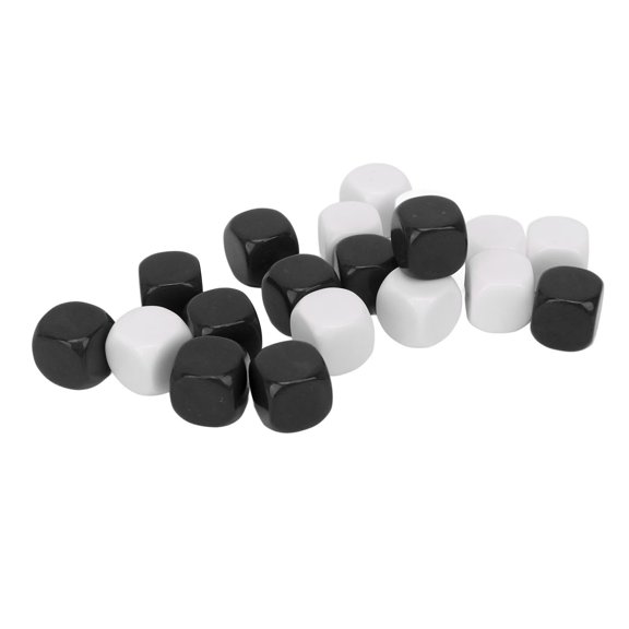 DIY Sticker Dice Blank Six Sided Rounded Corner Plastic Teaching Block Set for Educational Math Games 20 Pieces