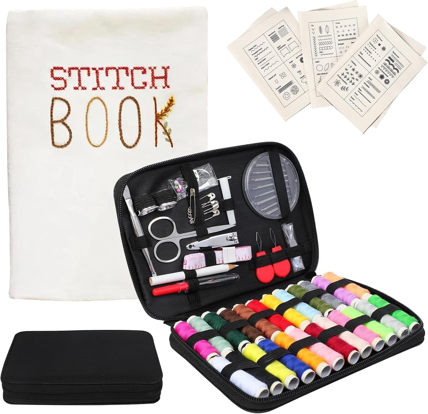 DIY Stitch Book with Tools Set - Embroidery Felt Book, with Needle ...