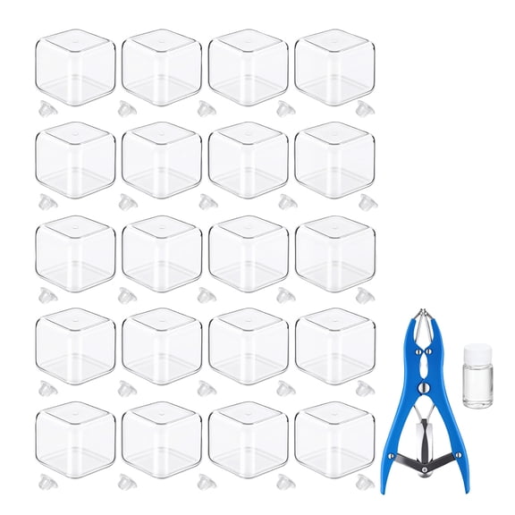 DIY Stress Ball Making Kit, 20 Pcs Fillable Toy Craft Set With Assembly Accessories For Party Handmade Activity (Cube)