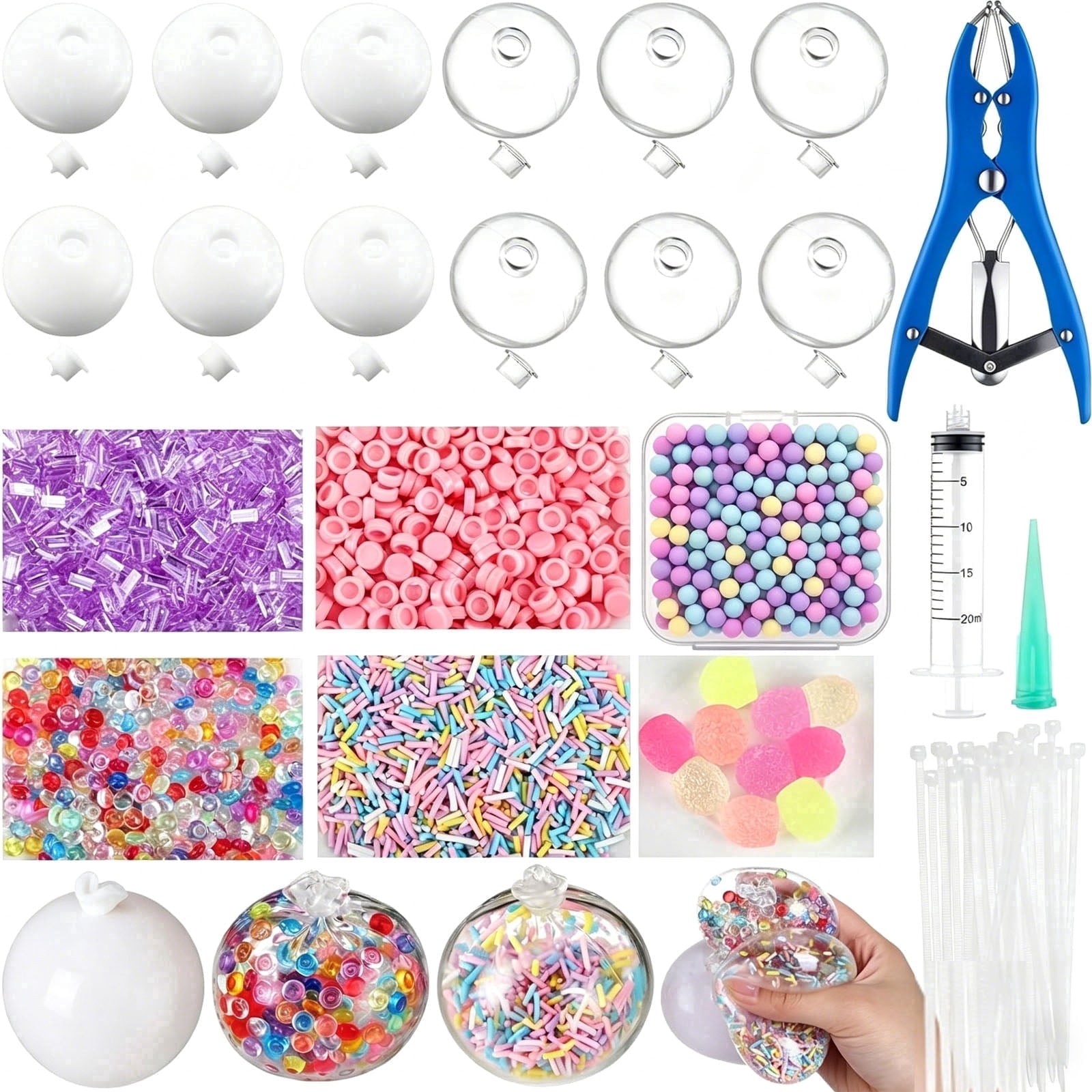 DIY Stress Ball Making Kit, Clay Filling Material and Complete Set of Tools, Relieve Stress and Soothe Emotions with a Soft and Crisp Feel