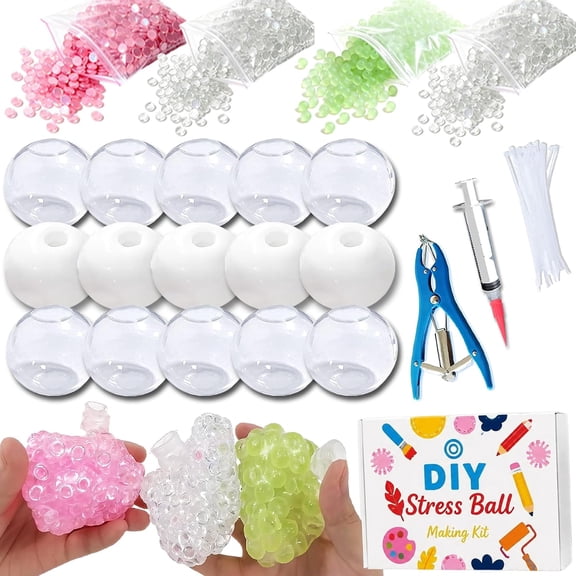 DIY Stress Ball Making Kit, Squishy Skins with Plugs, Squishy Maker Craft Set