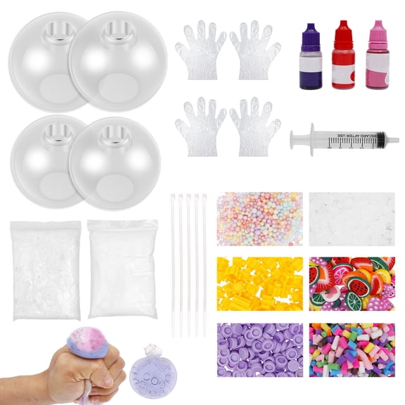 DIY Stress Ball Making Kit Tear Resistant Ball Skin Set with Filler ASMR Sensory Squeeze Craft Supply for Kid and Adult