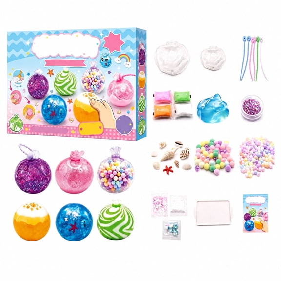DIY Stress Ball Squishy Making Kit, Easy DIY Craft Kit With TPR Skins And Various Fillers, Handmade ASMR Squishy Stress Balls, Squishy Maker, Self-Care Gifts For Women