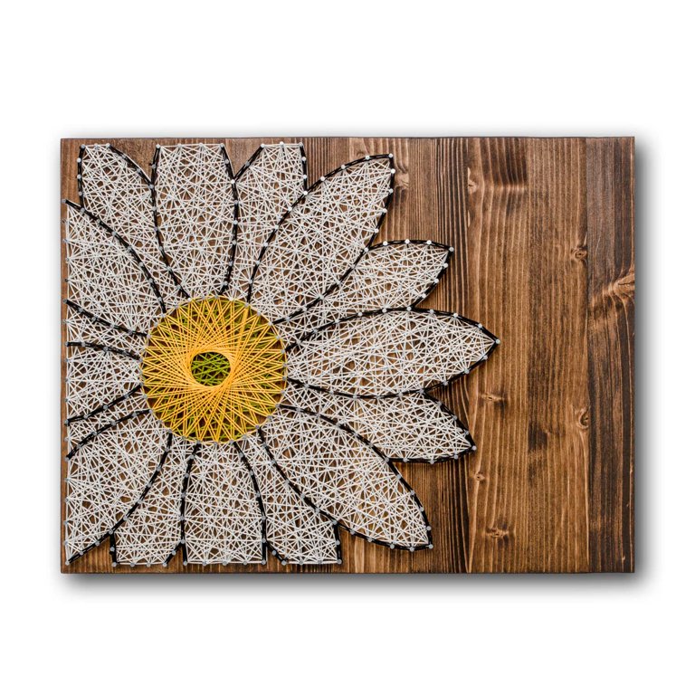 DIY String Art Kit | Daisy String Art Kit | Adult DIY Kit Includes All Crafting