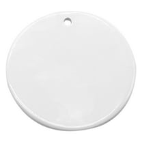 DIY Sublimation Ceramic Ornament White Round Blank with Lanyard, for Christmas Home Decor Crafting and Personalization