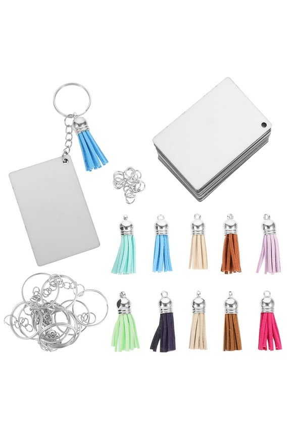 DIY Sublimation Keychain Blanks Pendants for Craft Projects Multi Color Composite Material