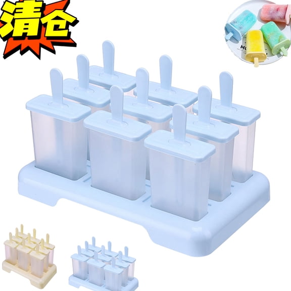 DIY Summer Ice Cream Cavity Popsicle Maker,Popsicle Molds Set Ice Pop Molds Reusable Popsicle Holders with Wood Sticks, Reusable Ice Popsicle Maker Ice Pop Mold Homemade Ice Pop Maker Supplies