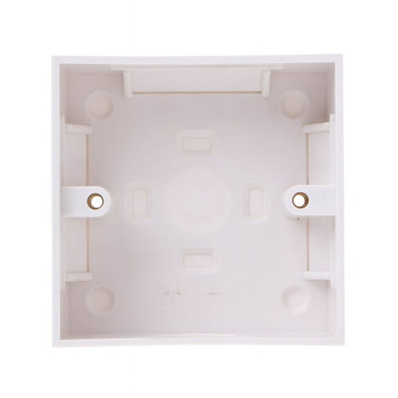 DIY Easily Mount Back Box Plastic Power Enclosures Wall Plate Junctions Box Electrical Outlet Box Single Gang White