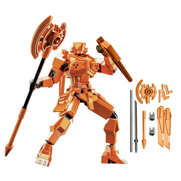 DIY T13 3D Action Figure Set,3D Printed Action Figures Set 13 Luck 13 Action Figure Multi-Jointed Movable Mech Doll Robot Orange