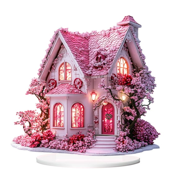 DIY Tabletop Diamond Art Painting Kit,Desktop Ornament Special Shaped Valentine's Day Acrylic Color Printing Office Bedroom Living Room Desktop Ornament