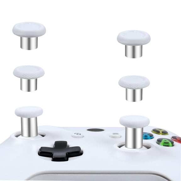 DIY Tall Joystick Kit for PS5/Xbox Series S/X Game Controllers with Mushroom Head-White