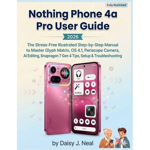 DIY Tech Consumer Guides Nothing Phone 4a Pro User Guide 2026: The Stress-Free Illustrated Step-by-Step Manual to Master Glyph Matrix, OS 4.1, Pe, (Paperback)