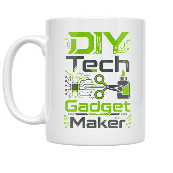 DIY Tech Gadget Maker Circuit Board Design - Tech Enthusiast - 11 oz Ceramic Coffee Mug