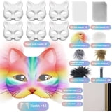 DIY Therian Mask Kit, Cat Masque DIY Set, Paper Cat Masque with Eye ...