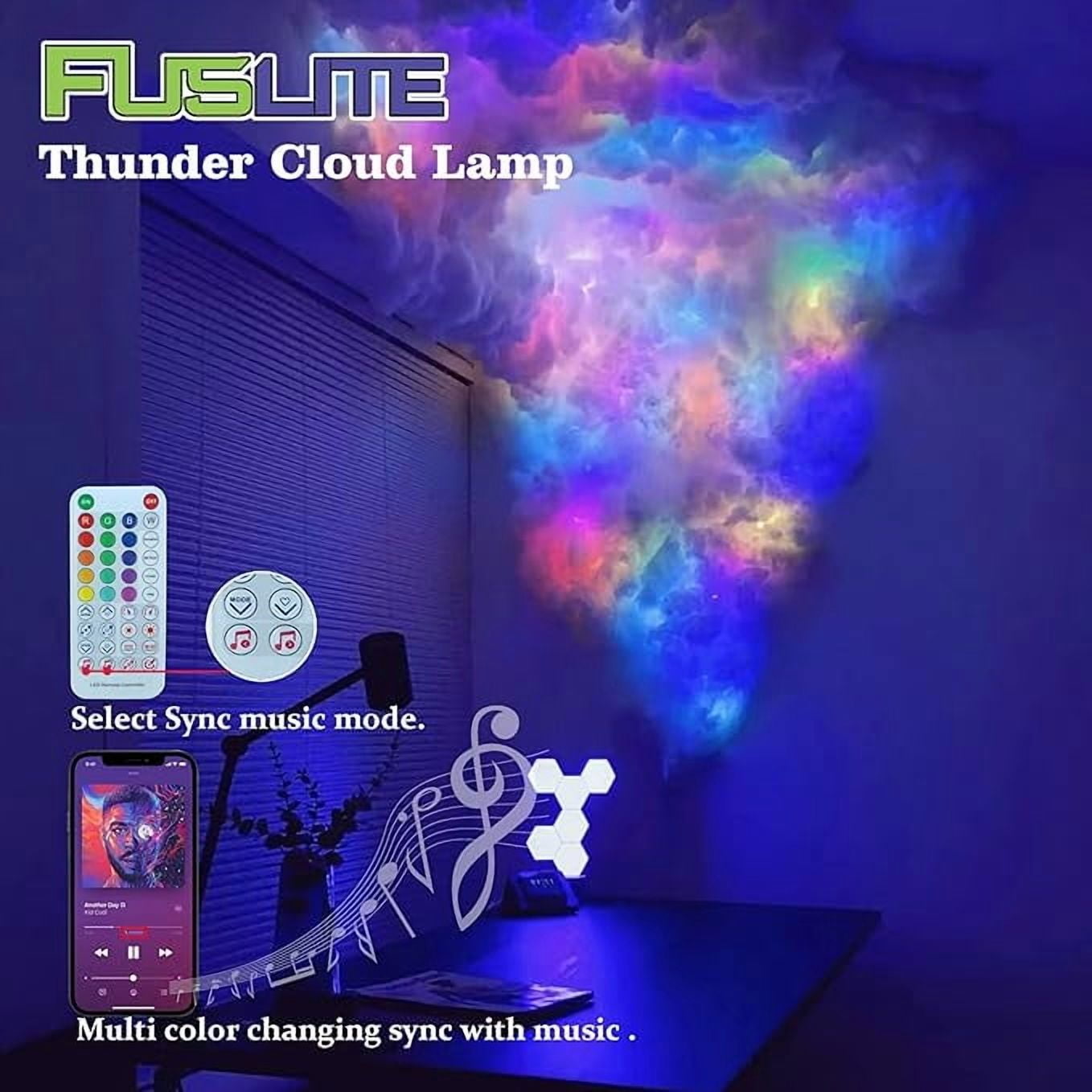 DIY Thunder Cloud Mood Light 16ft Adjustable Brightness & Color Decorative Background Atmosphere Household Party DJ Night Lighting Gaming