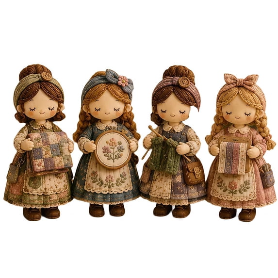DIY Tiny Worlds Collection Patchwork Kit, 2026 New Cute Pre-Cut Felt Doll Art Sewing Craft Kits with Full Materials, Handmade Project for Craft Lovers, Creative Home Decor & Holiday Gift