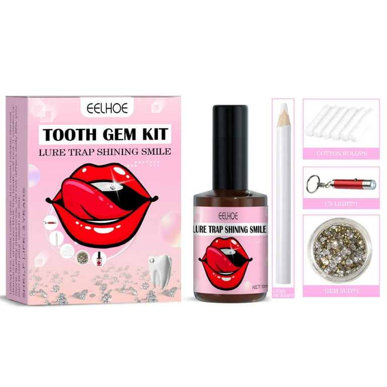 Tooth Gems Kit For Teeth With Teeth Gems And Tooth Gem Glue,Dental Curing  Light,These Are DIY Tooth Gems Crystals Starter Essential Teeth Jewelry  Kits