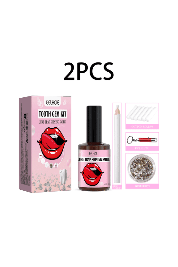 DIY Tooth Gem Kit DIY Teeth Jewelry Starter Kit with Glue and Light for Girls Women