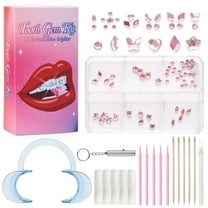 DIY Tooth Gem Kit with Multiple Design Inlays and Secure Beauty Tool Set