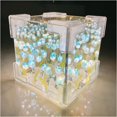 DIY Tulip Cube Mirror Lamp, 21 Flowers LED Decorative Lamp, 2 in 1