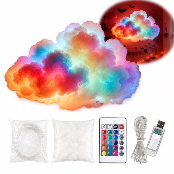 DIY USB-Powered Thundercloud LED Light Decor,3D Big Cloud Lightning Light Kit For Bedroom,Gaming Setup