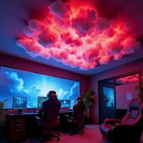 DIY USB-Powered Thundercloud LED Light Decor,3D Cloud - Music Sync Multicolor LED Strip Lights with Glow Stars 200cm-800cm Length Options