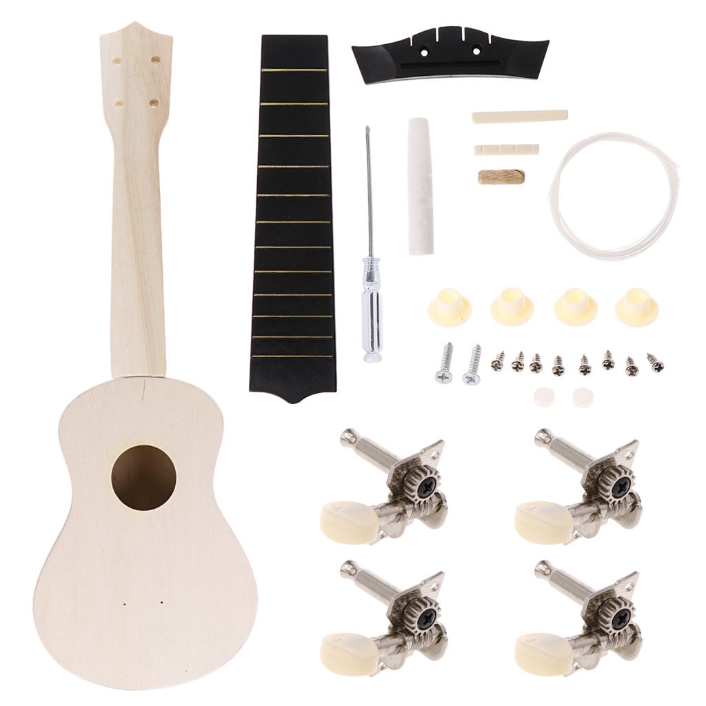 DIY Ukulele 21 inch 4 String Ukulele DIY Kit, Make Your Own Hawaii