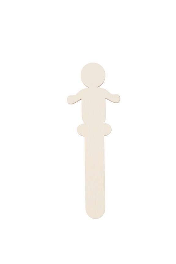 DIY Unfinished Wood Figures for Painting Graffiti Craft Shapes Wooden Human Outlines for Arts Projects Home Party Decorations Natural Wood Material Crafting Set