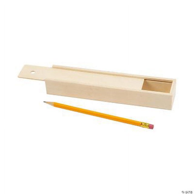 DIY Unfinished Wood Pencil Boxes, Birthday, Craft Kits, 12 Pieces