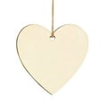 thumbnail image 1 of DIY Unfinished Wooden Heart Hanging Ornament with Pre Drilled Hole for DIY Craft Projects and Home Decoration, 1 of 5