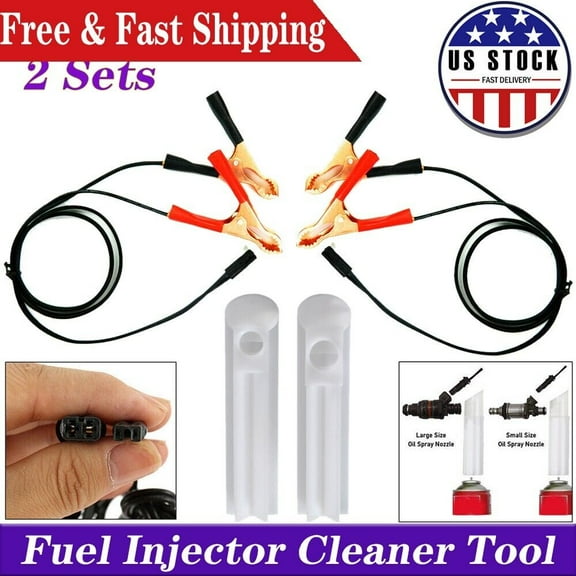 DIY Universal Vehicles Fuel Injector Flush Cleaner Adapter Kit Car Cleaning Tool