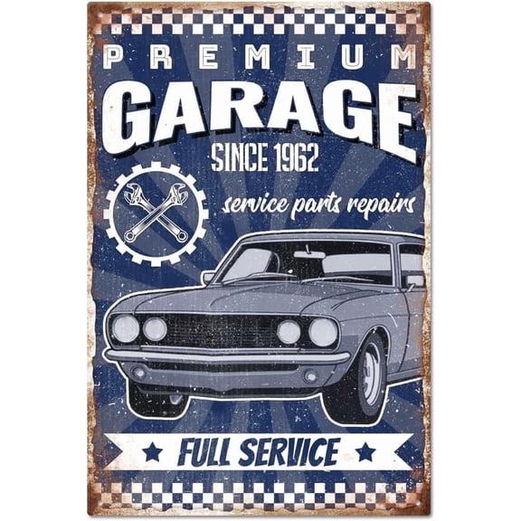DIY Vintage Cars Repair Tin Sign Garage Service Tin Sign Vintage Metal Tin Sign Art Plaque Poster Retro Wall Decor Tin Painting Tin Signs 812inch for Home Bar Coffee Shop Club Decoration DIY